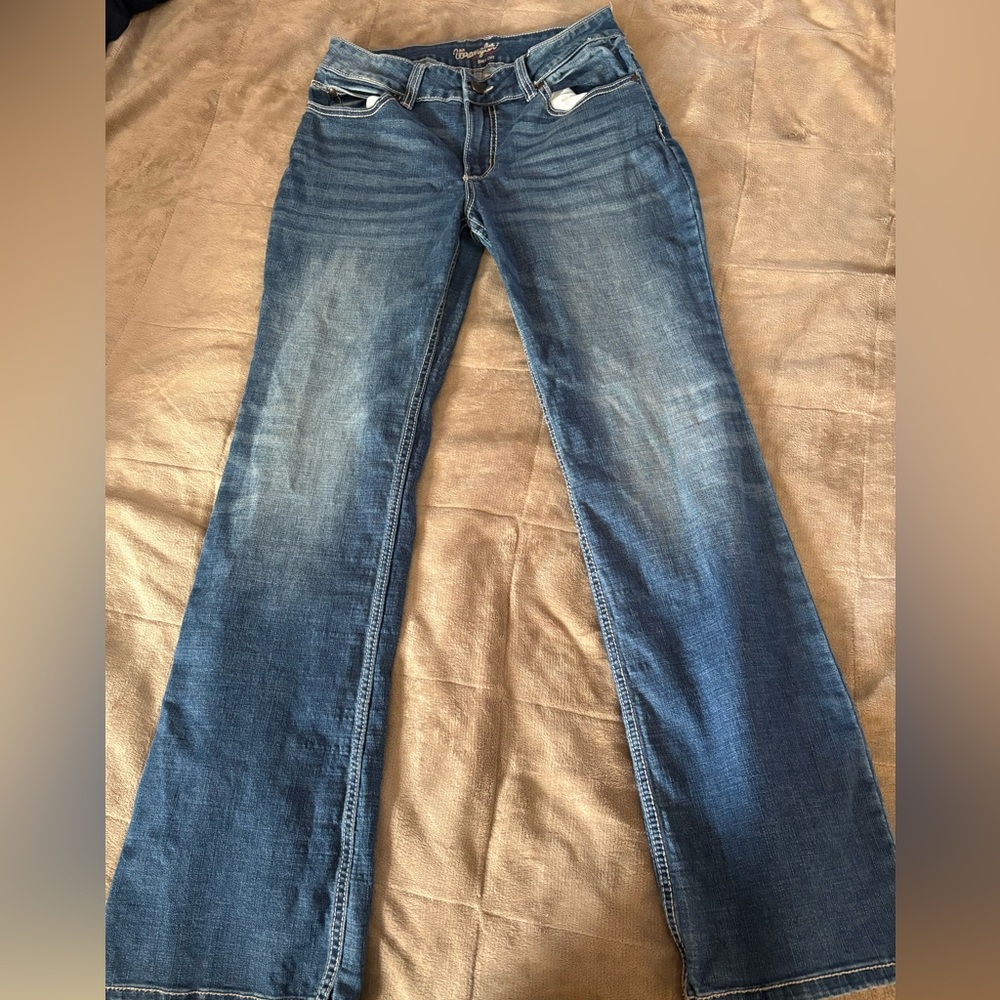 Wrangler Blue Wide Leg Flare Jeans